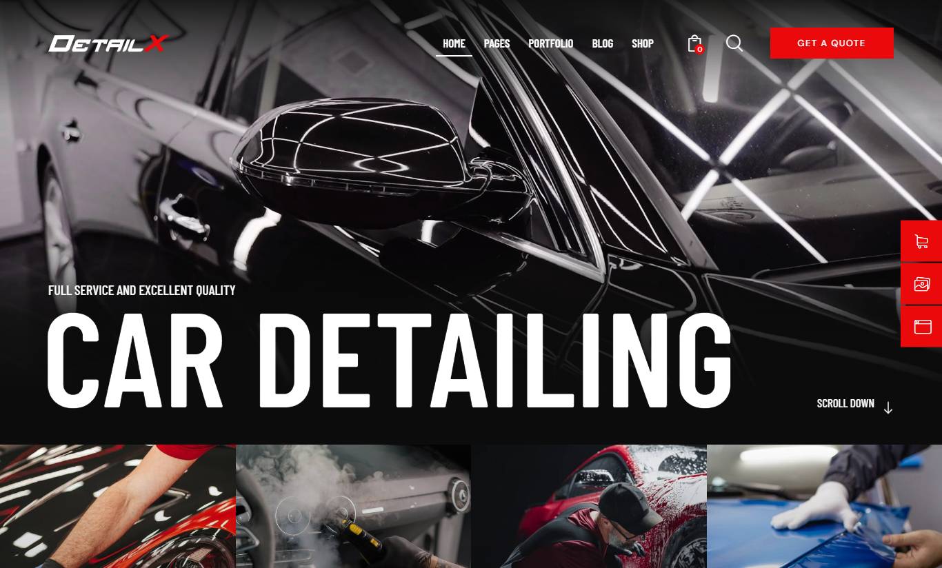 DetailX - Car Detailing, Shop & Repair WordPress Theme