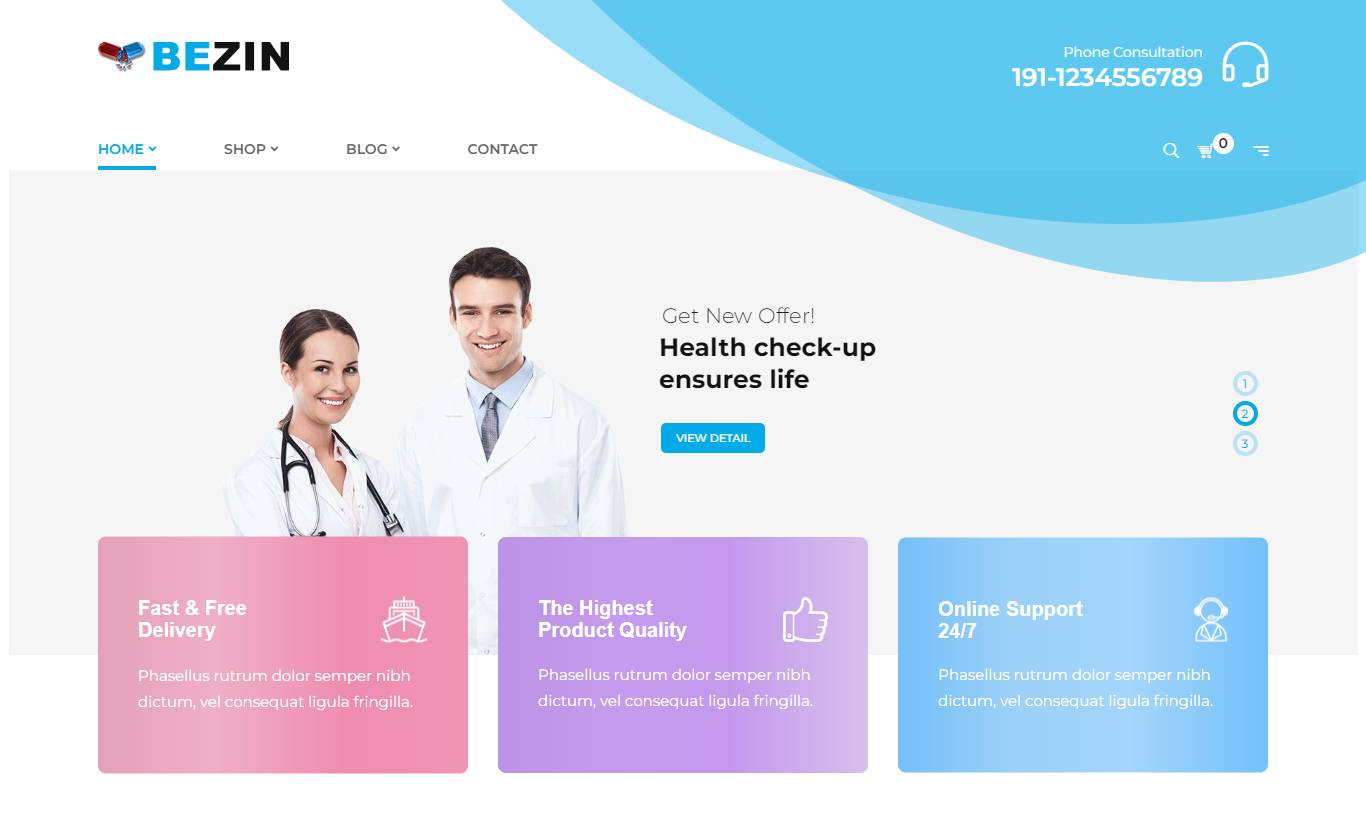 Bezin – Pharmacy & Health WooCommerce Theme