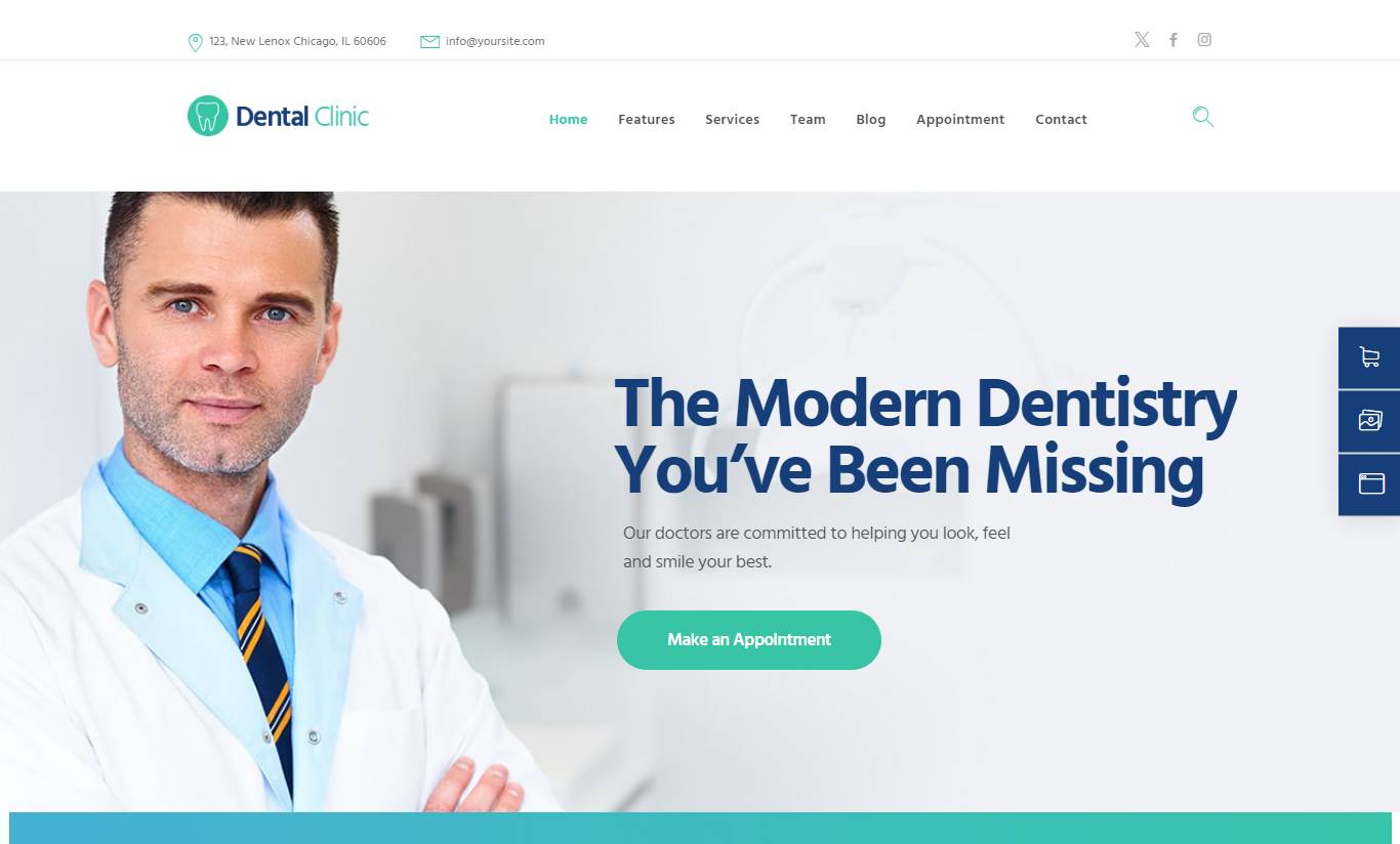 Dental Clinic, Medicine & Healthcare Doctor WordPress Theme