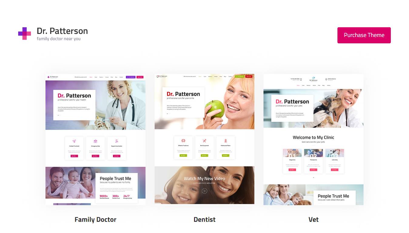 Dr.Patterson | Medicine & Healthcare Doctor WordPress Theme