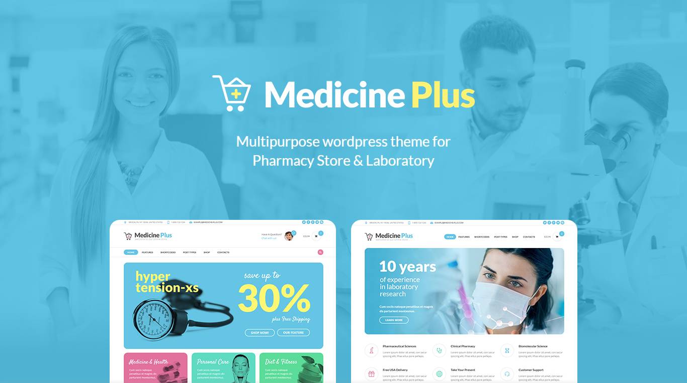 Medicine Plus - Medical Pharmacy & Drugstore Theme