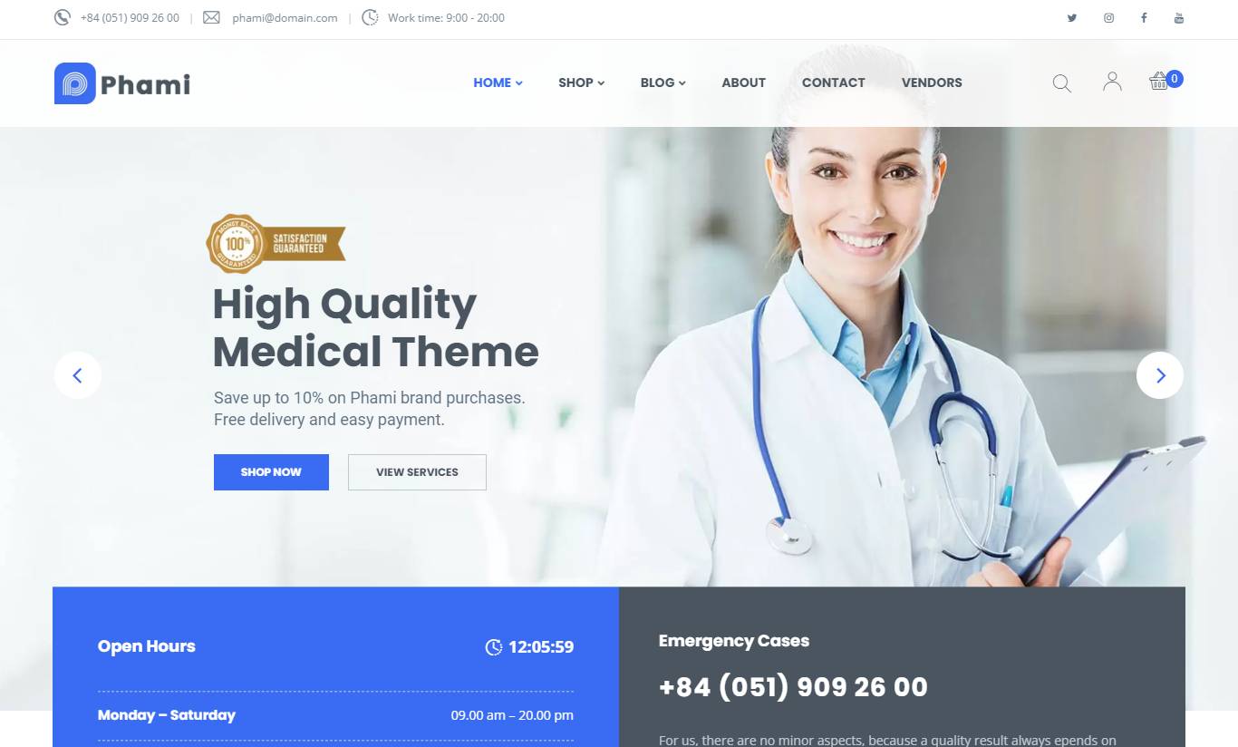 Phami – Medical & Health WooCommerce Theme