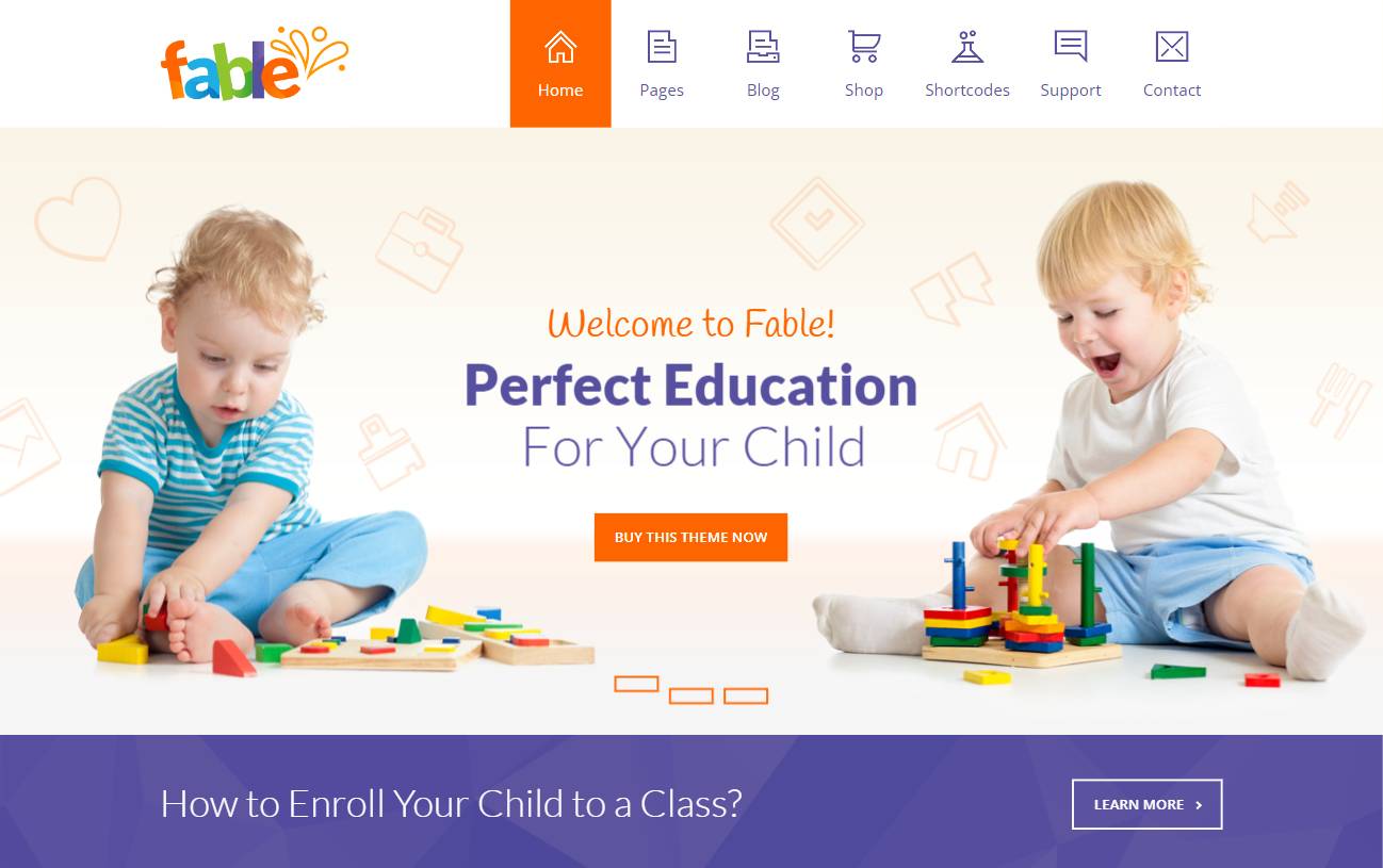 Fable - Children Kindergarten WordPress Theme