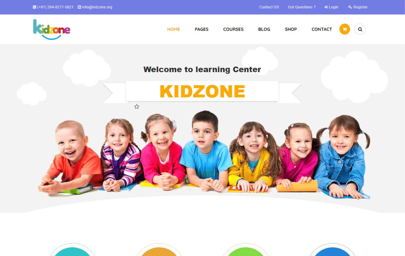 Kidzone - Children Kindergarten Wordpress Theme