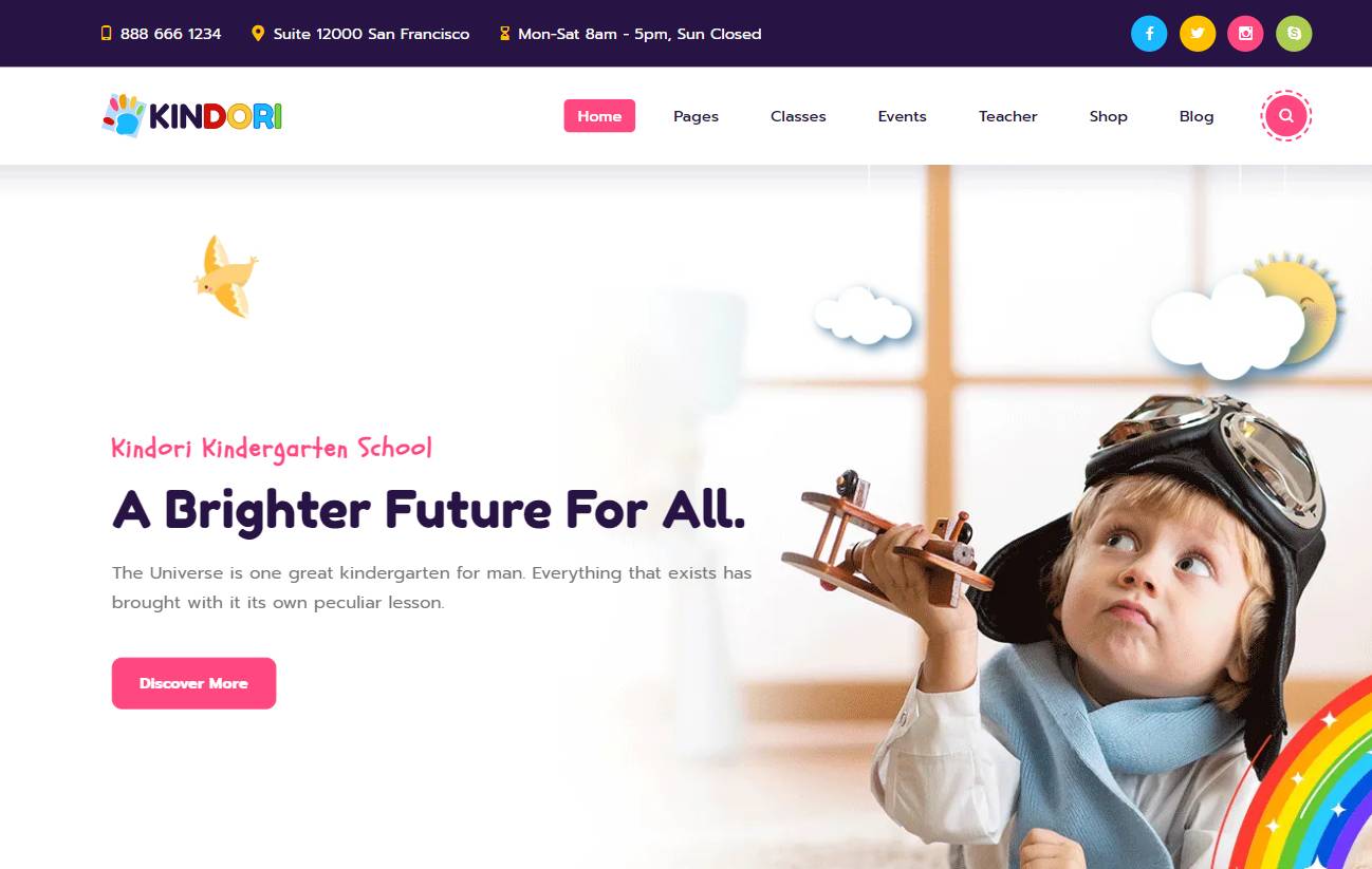 Kindori - School Kindergarten WordPress Theme