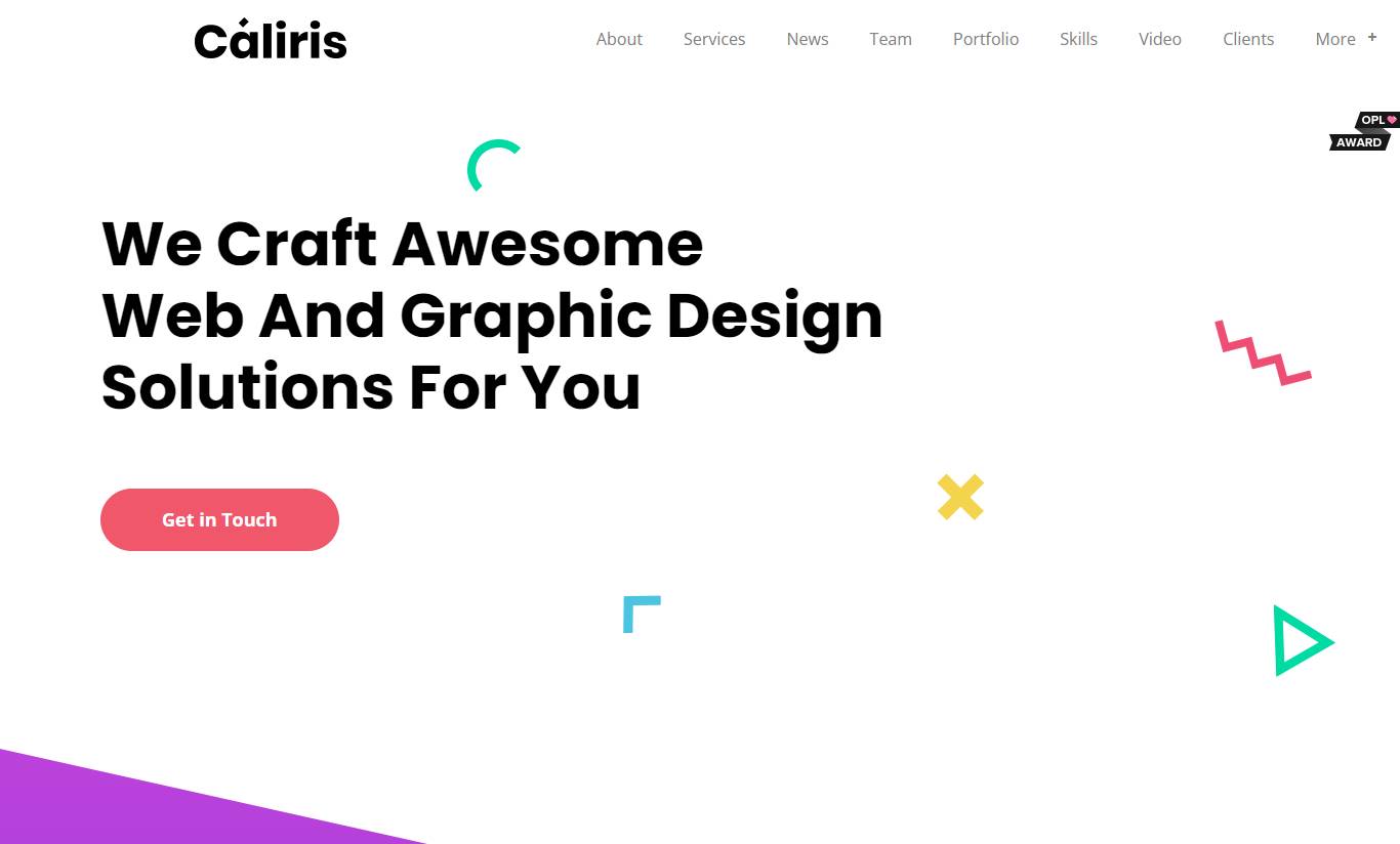 Caliris - Responsive One Page WordPress Theme