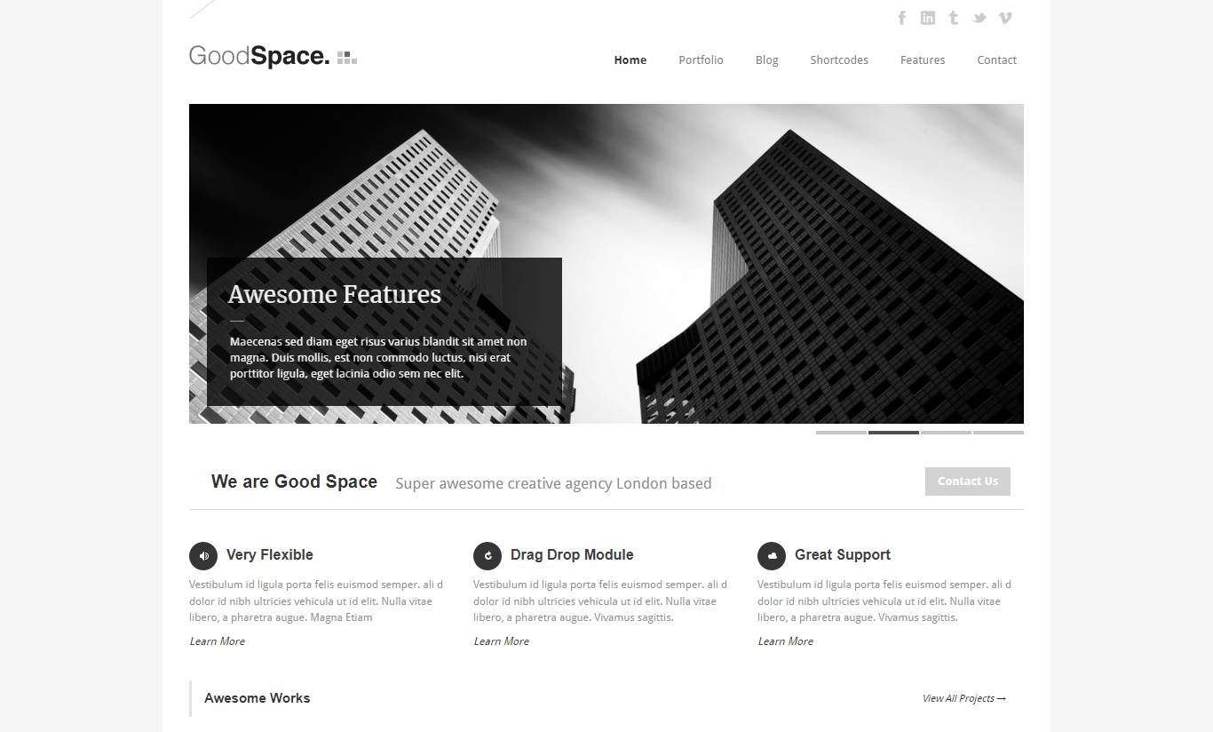 Good Space - Responsive Minimal WP Theme