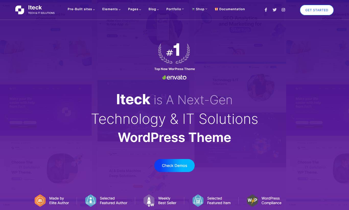 Iteck - Software & Technology Elementor WordPress Theme