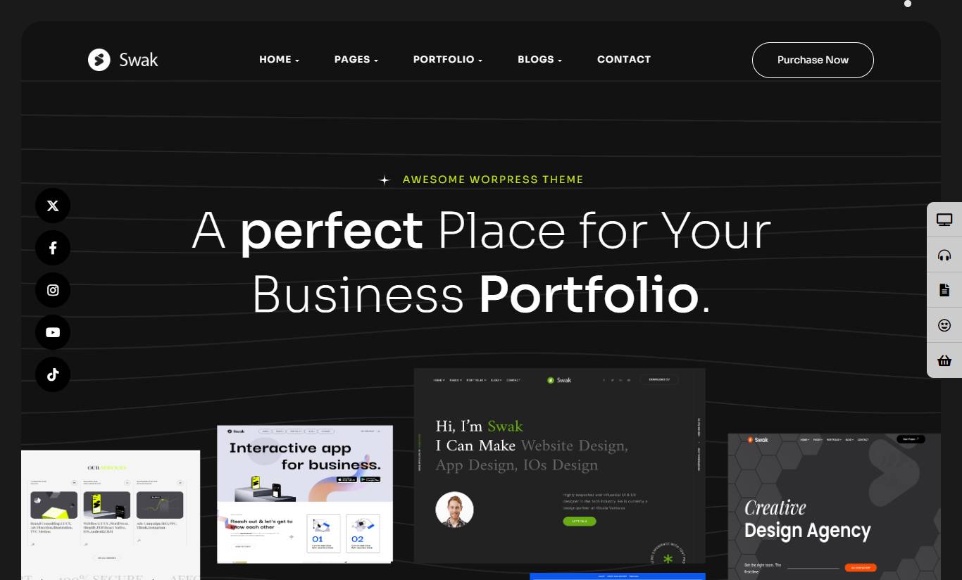 Swak - Agency Portfolio & Showcase WordPress Theme