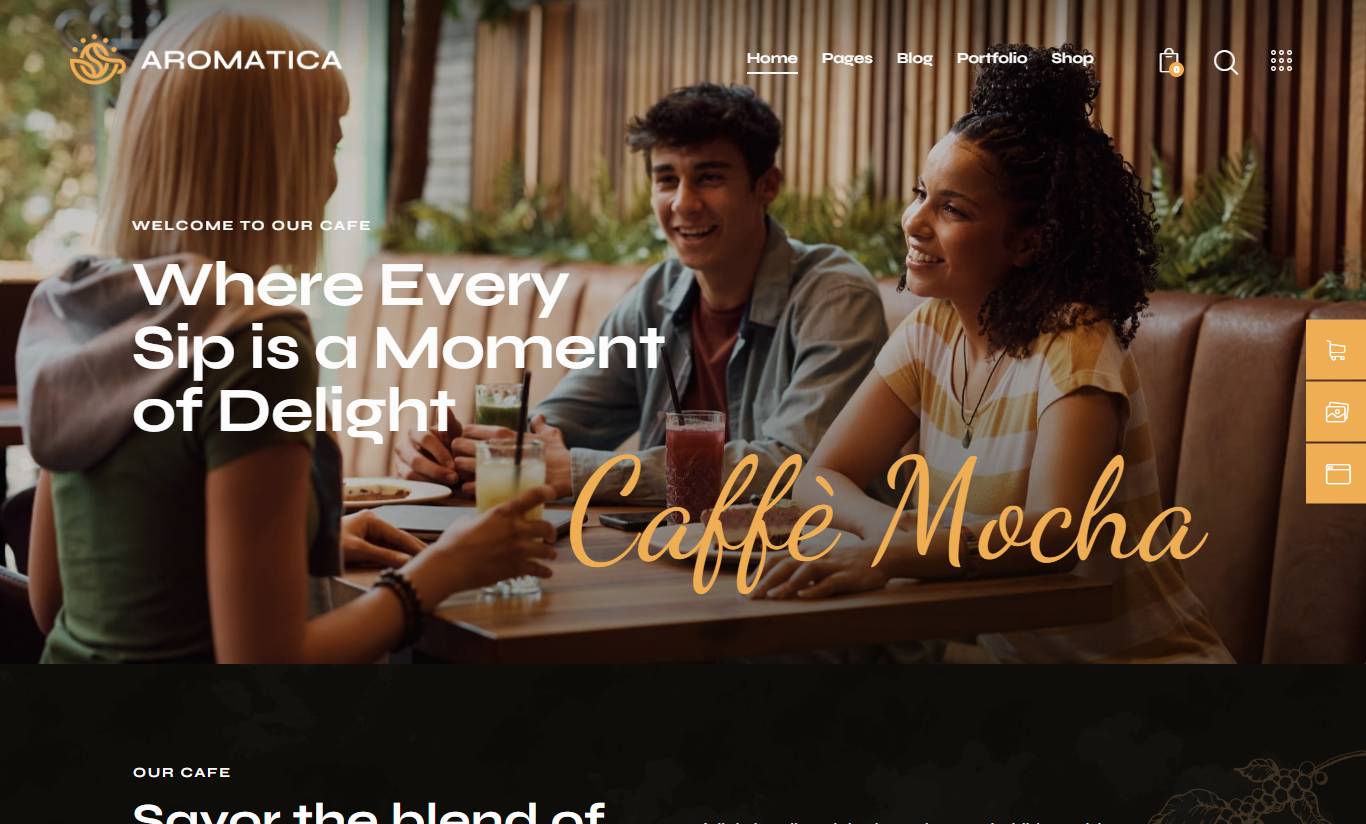 Aromatica - Cafe & Coffee Shop WordPress Theme