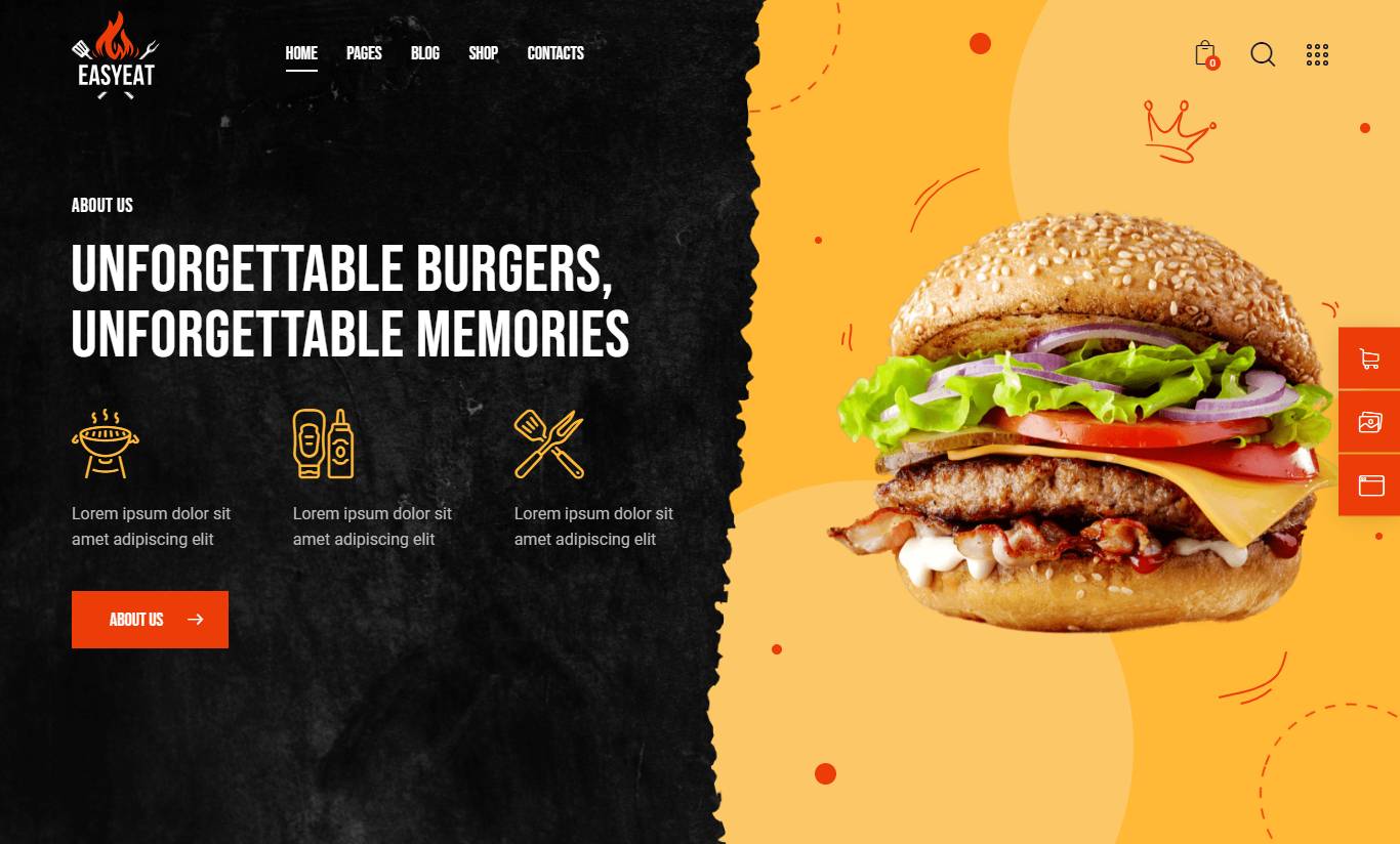 EasyEat - Street Food Restaurant WordPress Theme by AncoraThemes