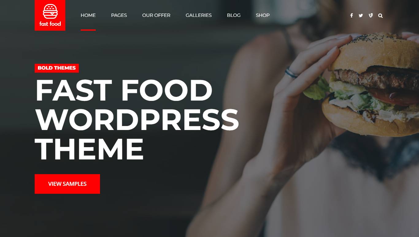 Fast Food WordPress Theme by BoldThemes