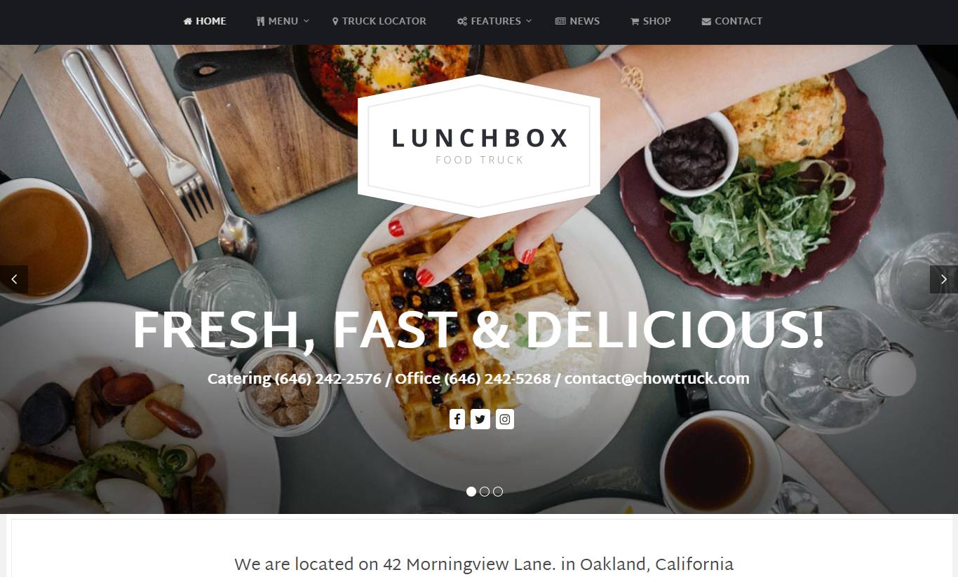 Lunchbox - Food Truck & Restaurant Theme