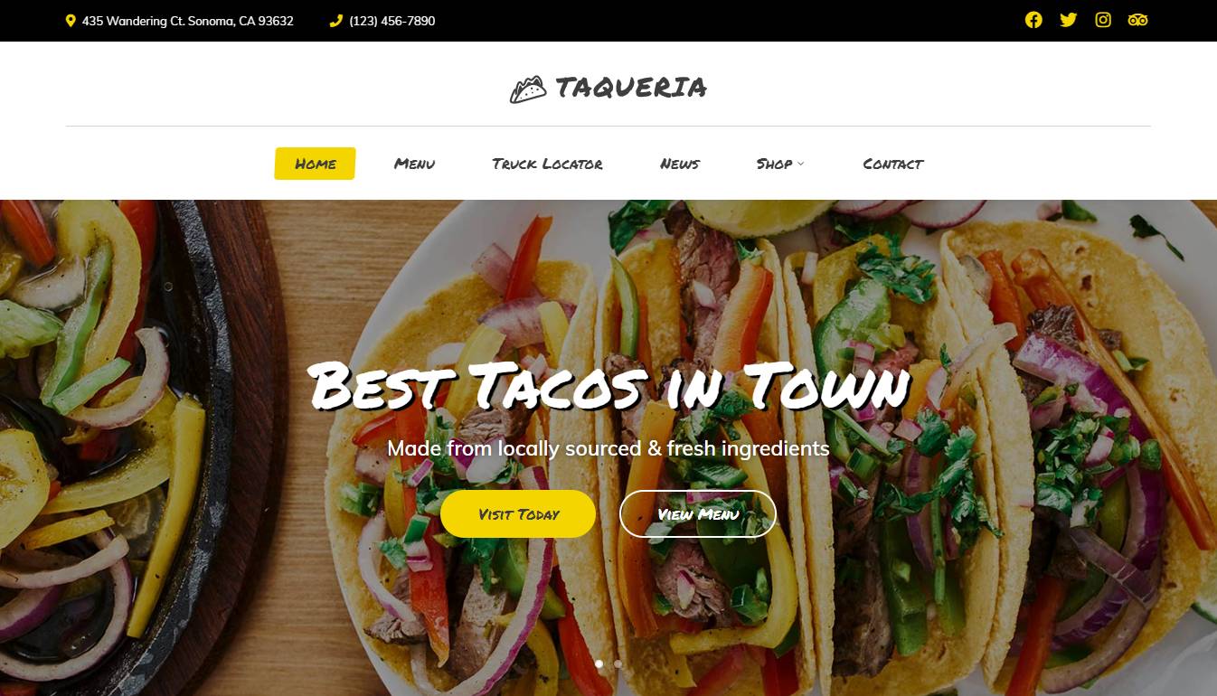 Taqueria - Food Truck & Restaurant Theme