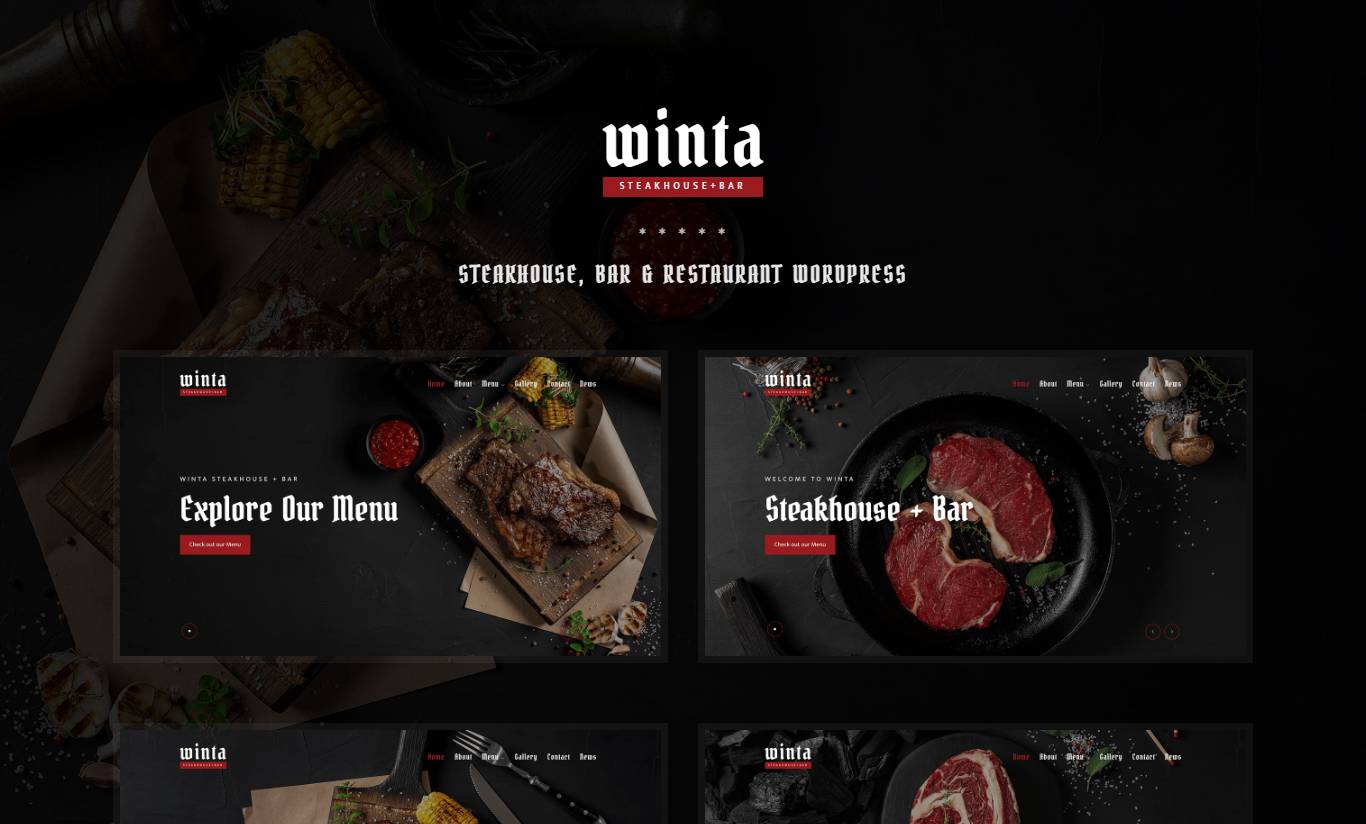 Winta - Steakhouse Restaurant WordPress Theme