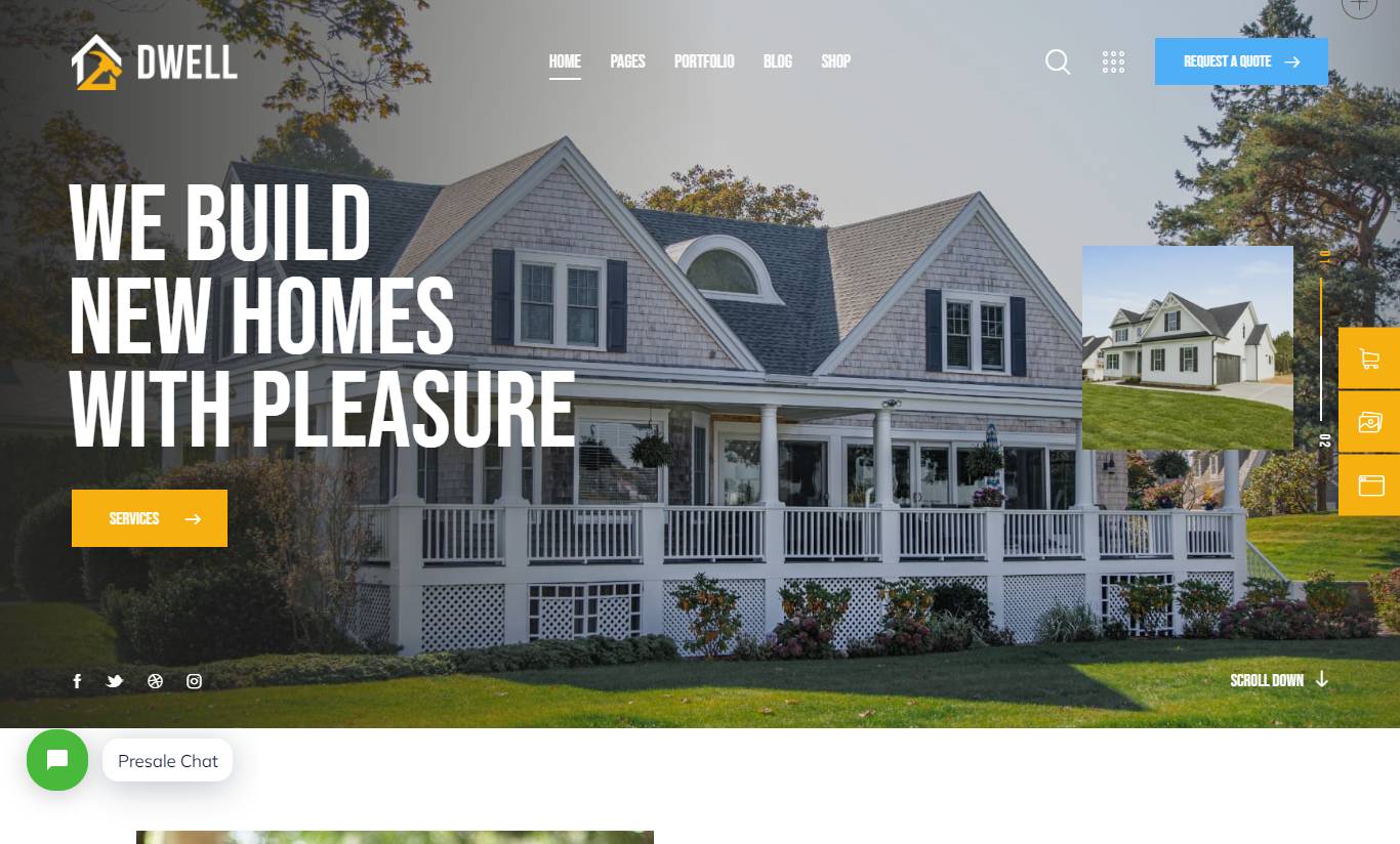 Dwell - Home Building & Renovation WordPress Theme