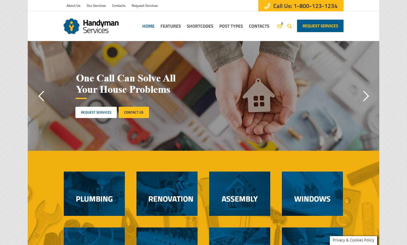 Handyman Services - Construction & Renovation WordPress Theme