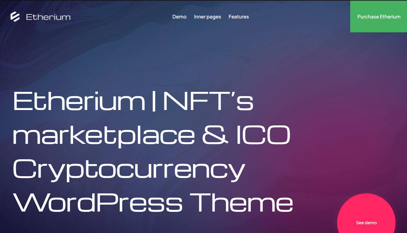 Etherium | NFT Marketplace WordPress Theme