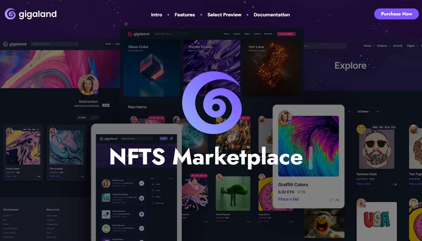 Gigaland - NFT Marketplace WordPress Theme