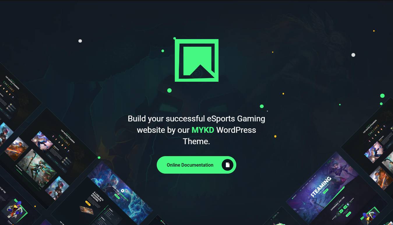 MYKD - eSports and Gaming NFT WordPress Theme