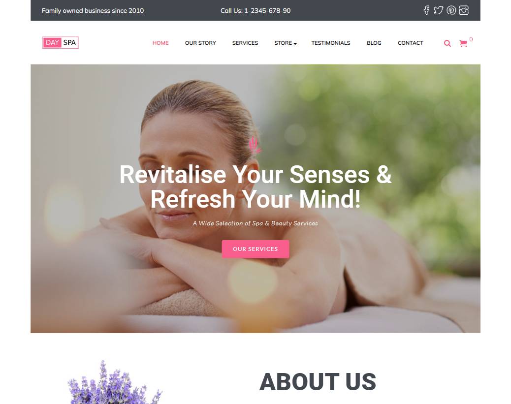 DaySpa WordPress Theme