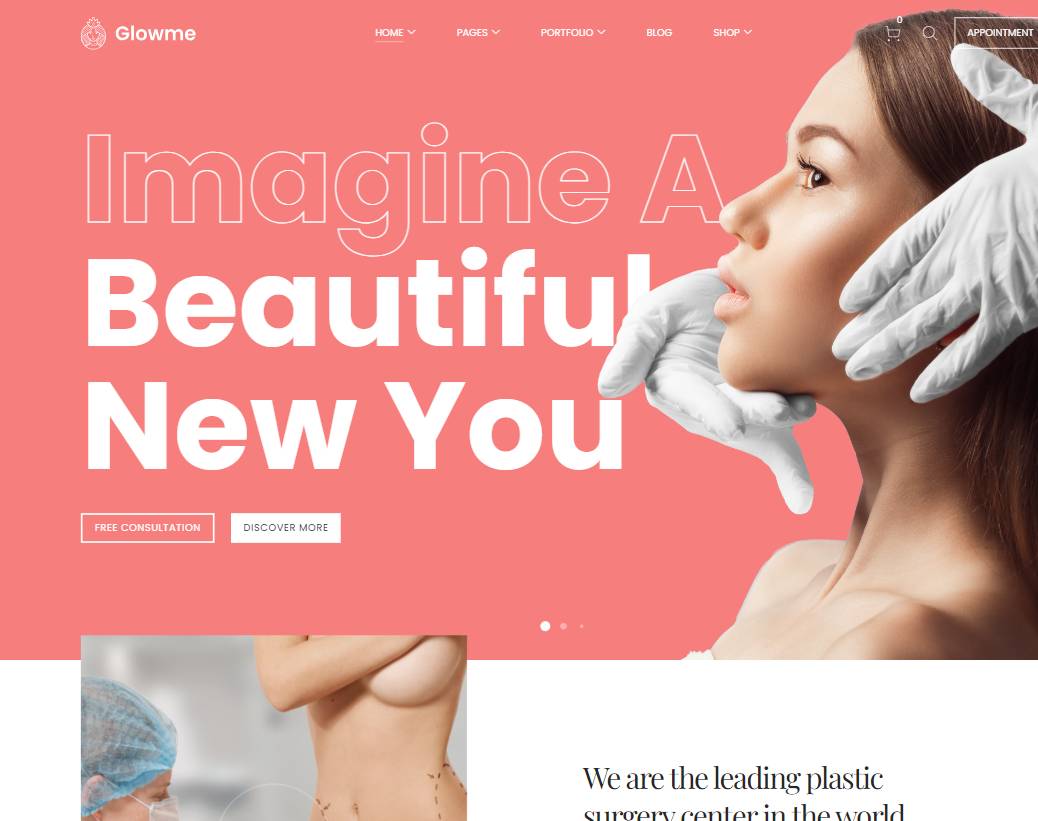 GlowME - Cosmetic & Plastic Surgery WordPress Theme