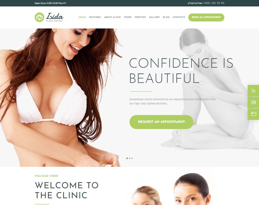 Isida - Plastic Surgery Clinic | Medical WordPress Theme