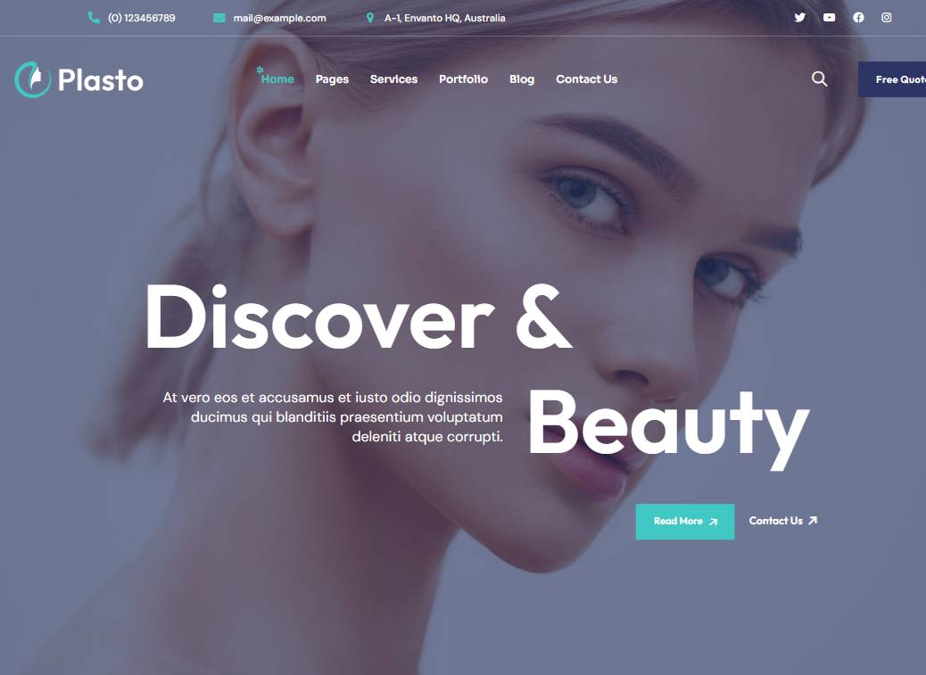 Plasto - Plastic Surgery & Medical WordPress Theme