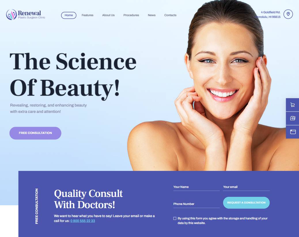 Renewal | Plastic Surgery Clinic Medical WordPress Theme