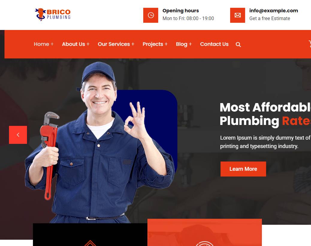 Brico - Plumber WordPress Theme