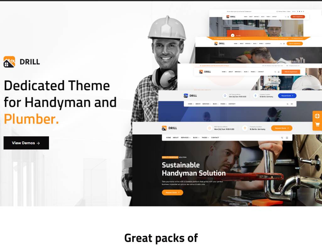 Drill - Handyman & Plumber Services WordPress Theme