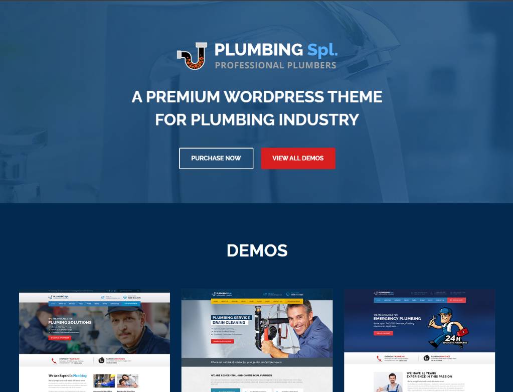 Plumbing Spl - Plumber WordPress Theme