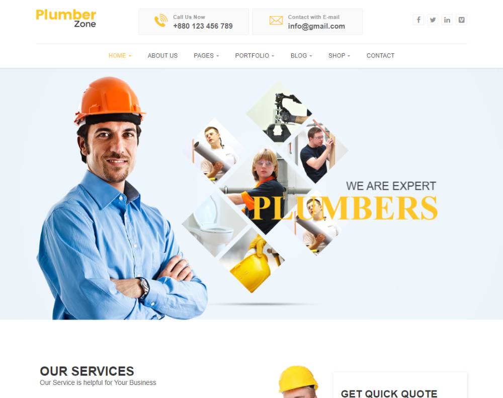 Top 17 Plumber WordPress Themes