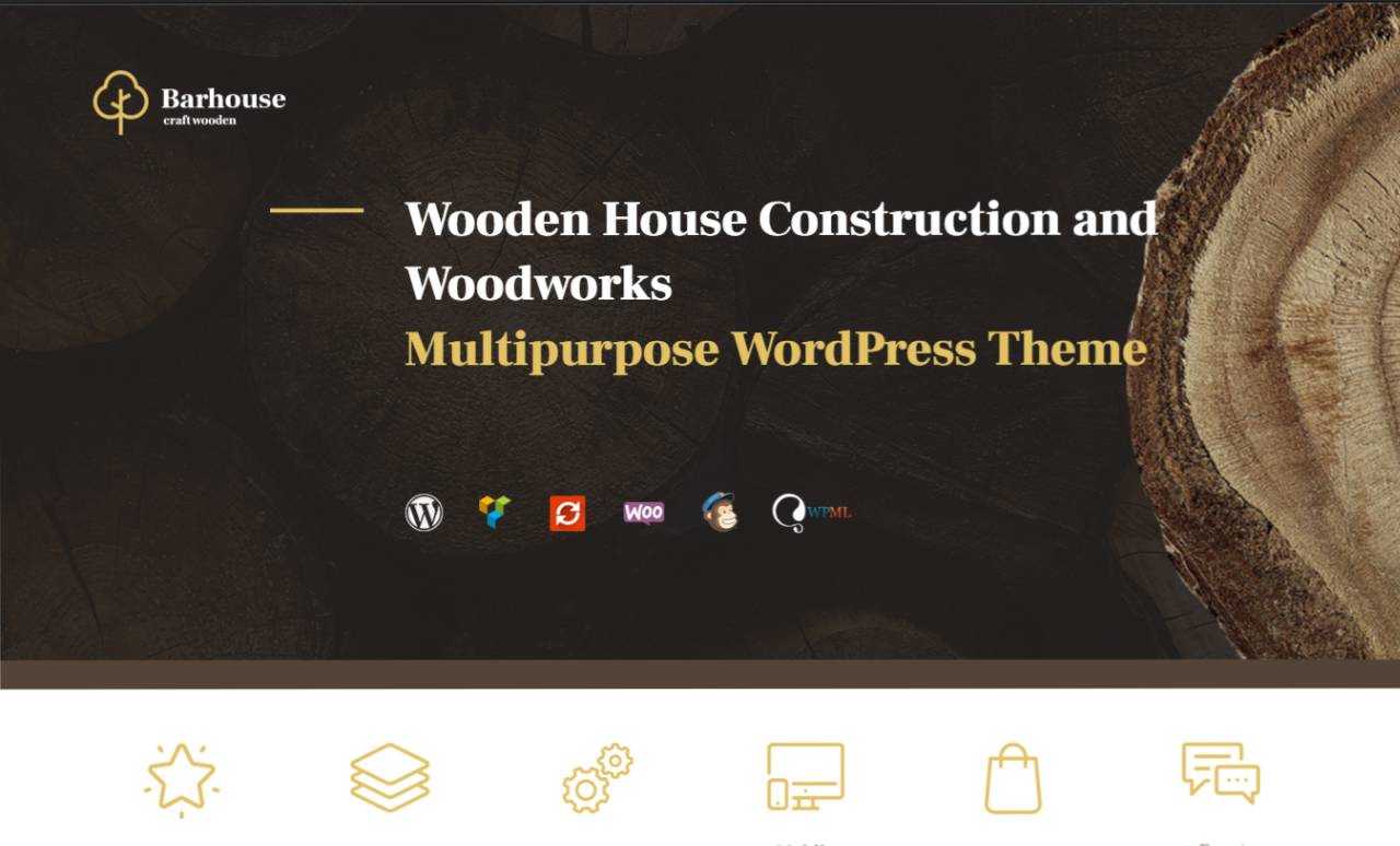 Barhouse - Wooden House Construction and Woodworks WordPress Theme