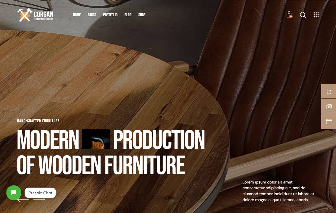 Corgan | Woodworks, Carpentry and Flooring WordPress Theme