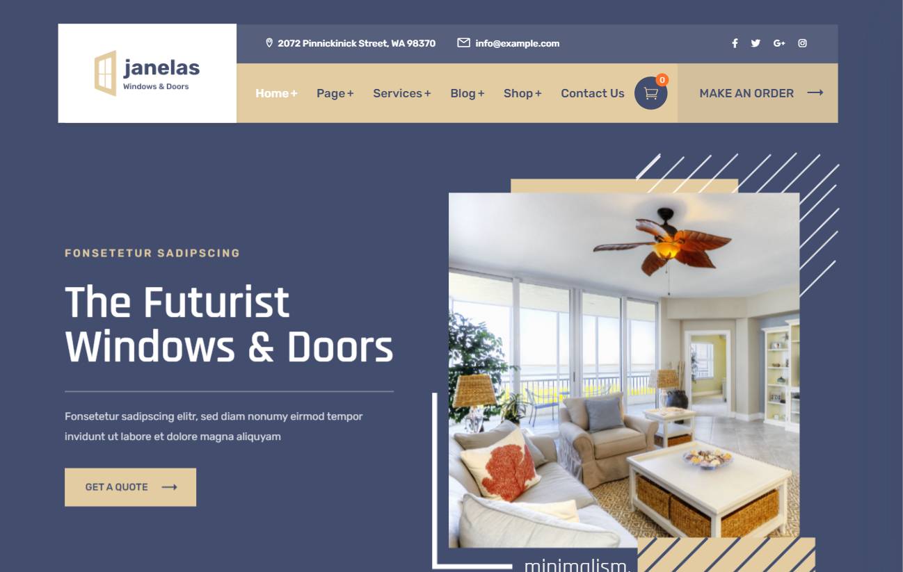 Janelas – Windows & Doors Services WordPress Theme