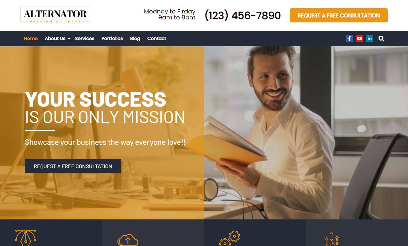 Corporate Multi-purpose Business WordPress Theme – Alternator