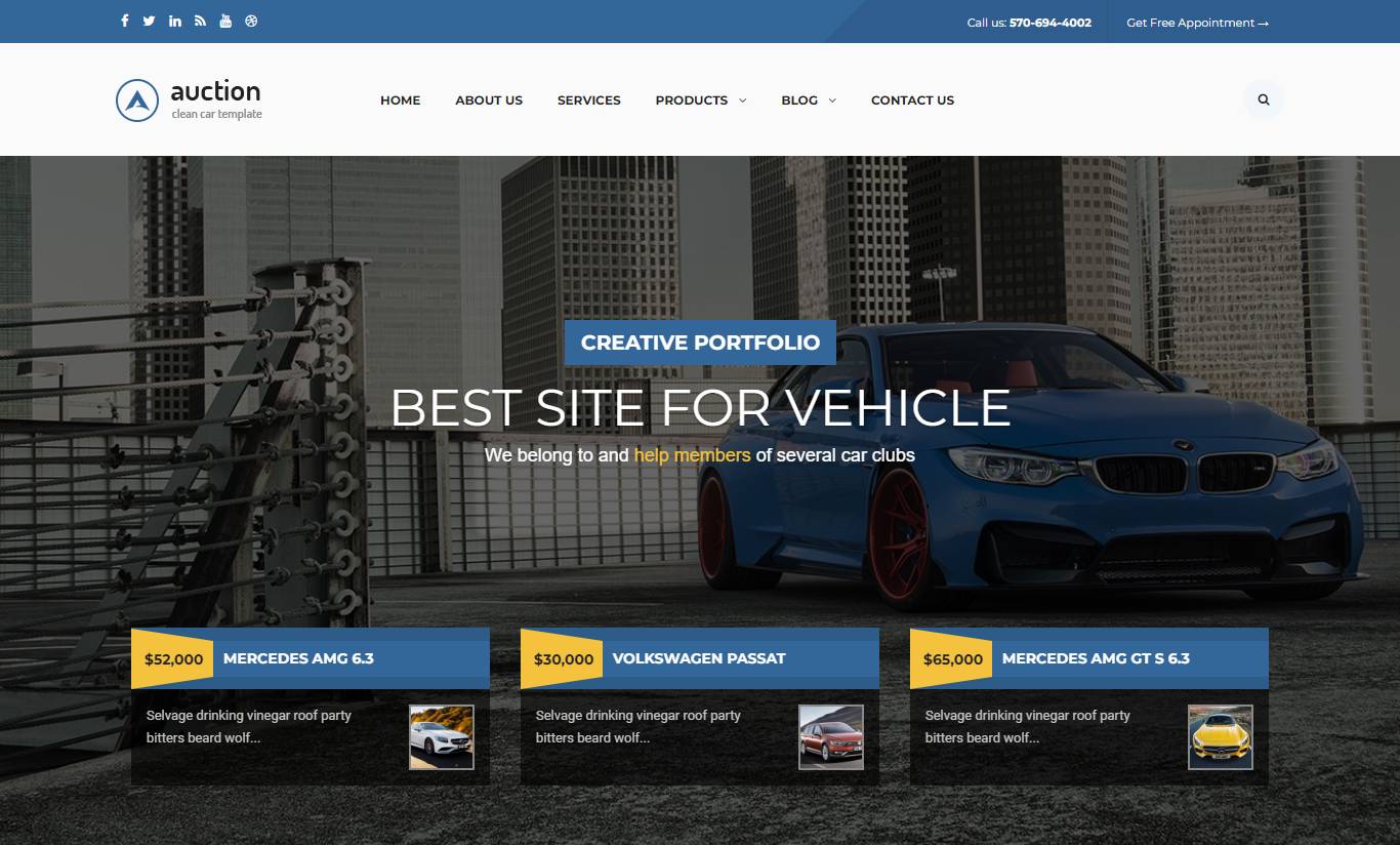 Auction - Car Dealer WooCommerce WordPress Theme