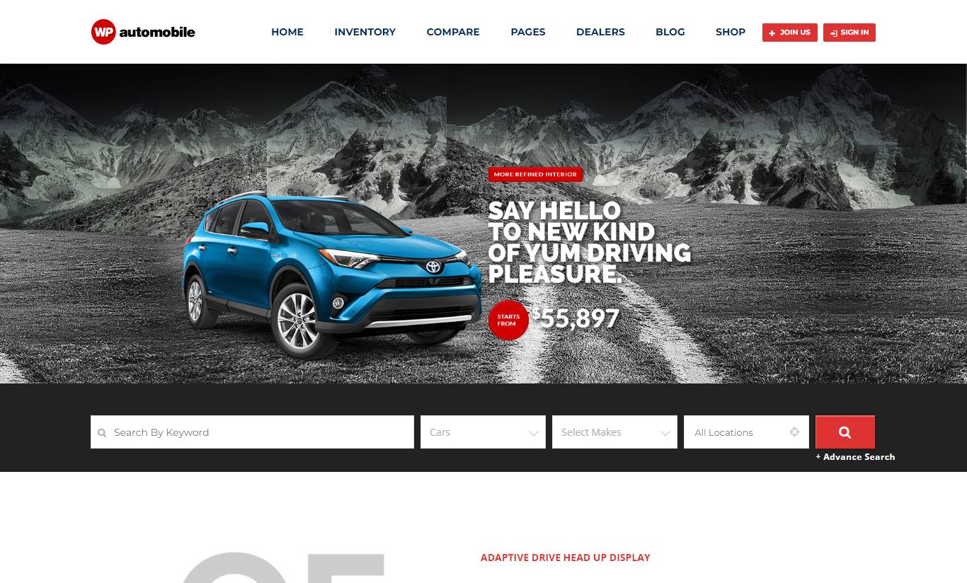 AutoMobile | Responsive Car Dealer WordPress Theme