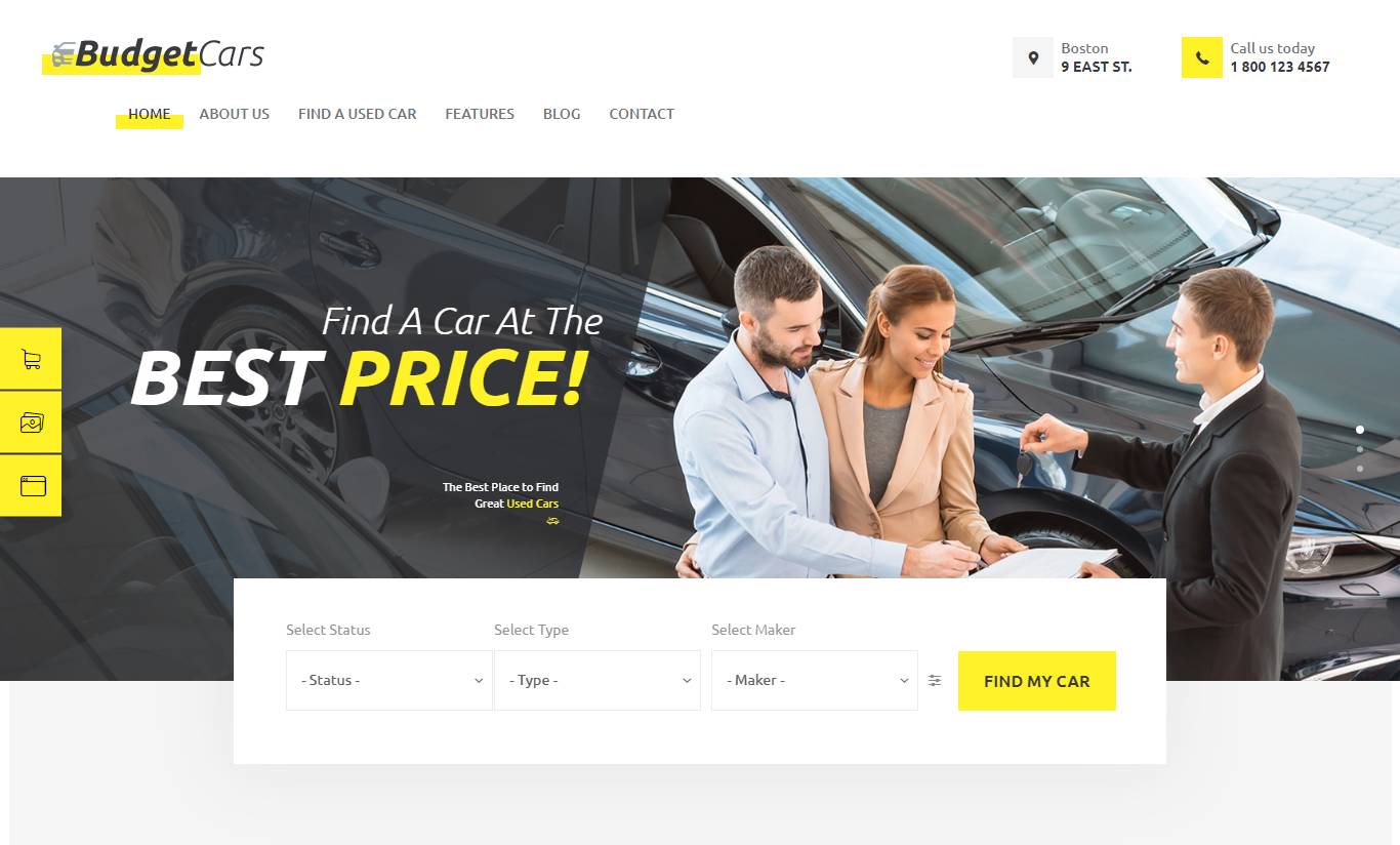 Budget Cars | Used Car Dealer & Rental WordPress Theme + Store