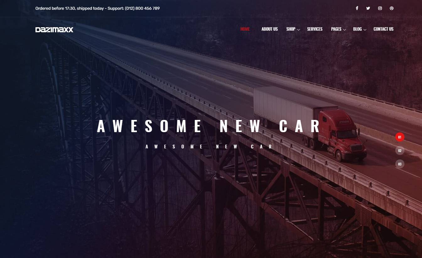 Car Dealer WordPress Theme - Dazimaxx