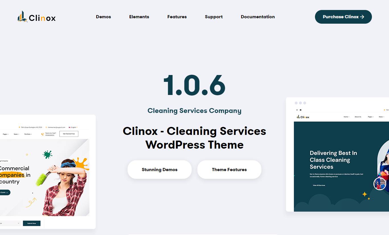 Clinox - Cleaning Services WordPress Theme