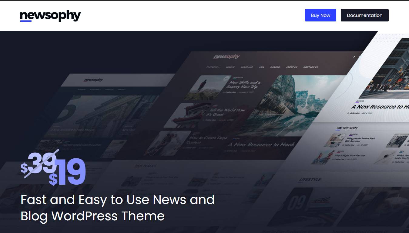 Newsophy - Fast and Easy to Use WordPress News and Blog Theme