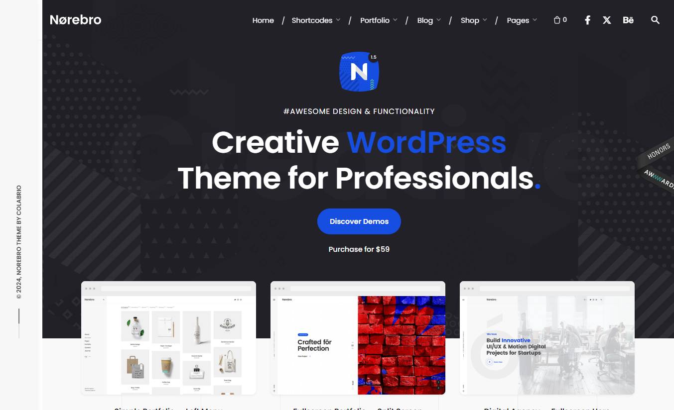 Norebro - Creative Portfolio Theme for Multipurpose Usage