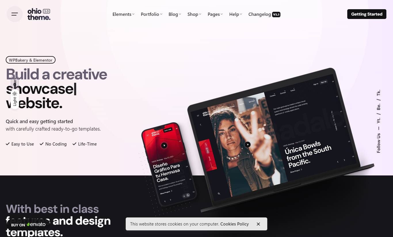 Ohio - Creative Portfolio & Agency WordPress Theme