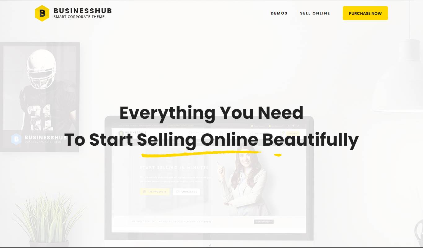 Business Hub | Responsive WordPress Theme For Online