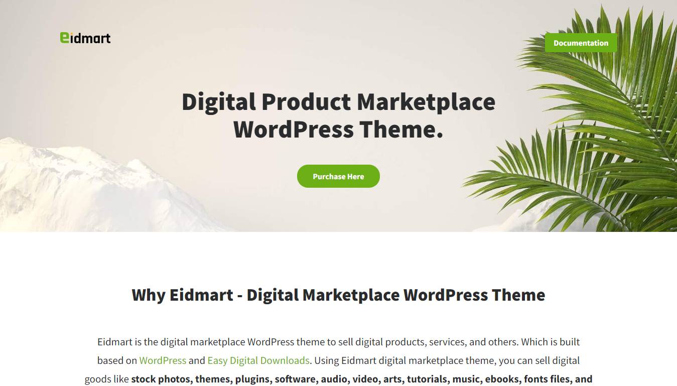 Eidmart | Digital Marketplace WordPress Theme