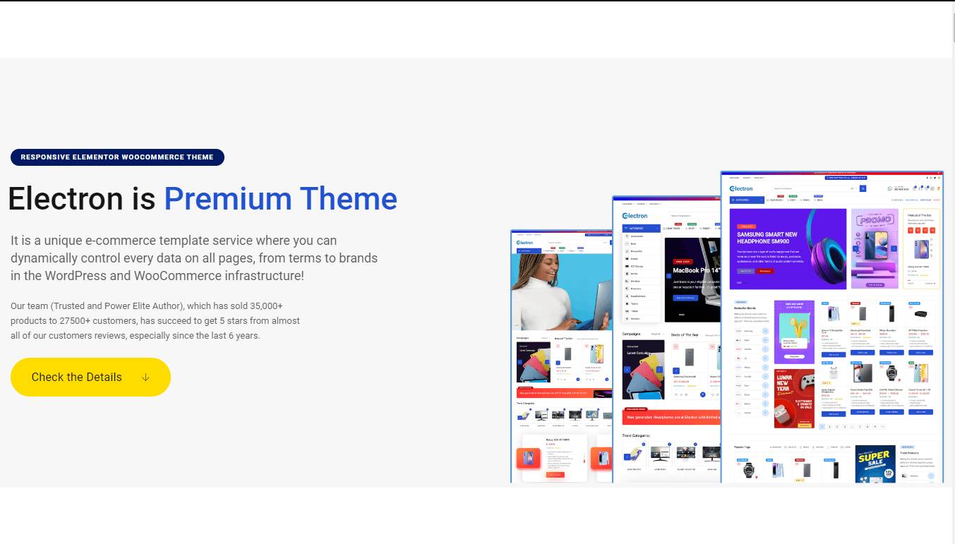 Electron - Elementor Electronics Store WooCommerce Theme