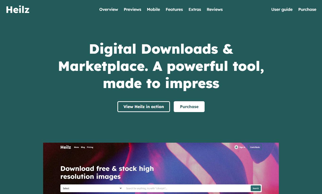 Heilz - Digital Downloads & Marketplace WordPress Theme