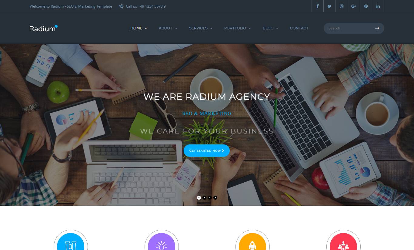 Radium - SEO /Digital Agency WordPress Theme